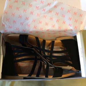 Strappy black sandals